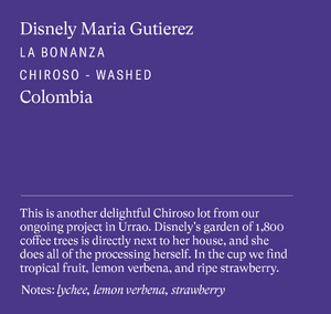 
                  
                    Sey Coffee • Disnely Maria Gutierez, Colombia
                  
                