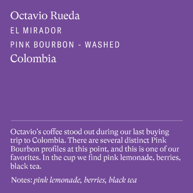 
                  
                    Sey Coffee • Octavio Rueda, Colombia
                  
                