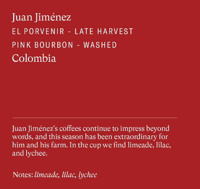 
                  
                    Sey Coffee • Juan Jimenez, Colombia
                  
                